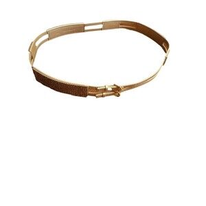 SWAROVSKI CRYSTAL Golden Beige BE BOP CELADON BELT 865291. Size S/M